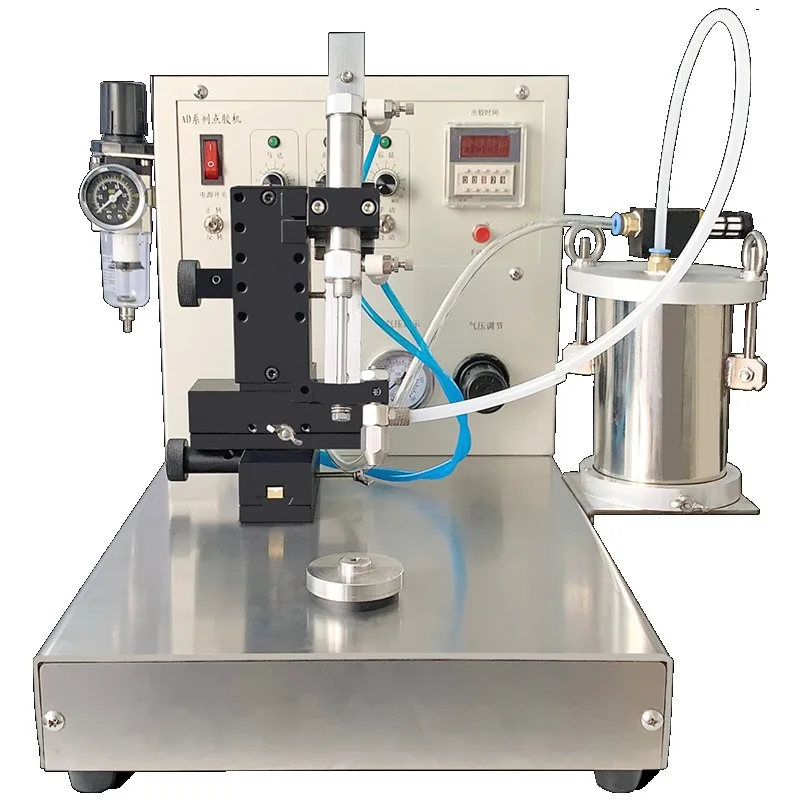 

Automatic round horn lamp gluing machine, earphone sound film audio bearing gluing machine