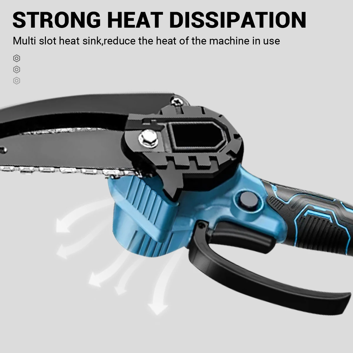 Imagem -04 - Recarregável Mini Serra Elétrica com Correntes Portátil Handheld Tree Branch Cutter para Makita 18v Bateria Chainsaw