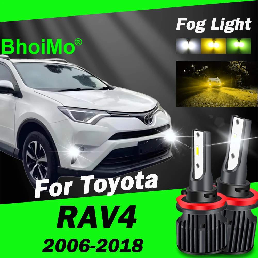

BhoiMo For Toyota RAV4 2006 - 2018 Front Fog Light Lamp Led Bulb 2007 2008 2009 2010 2011 2012 2013 2014 2015 2016 2017
