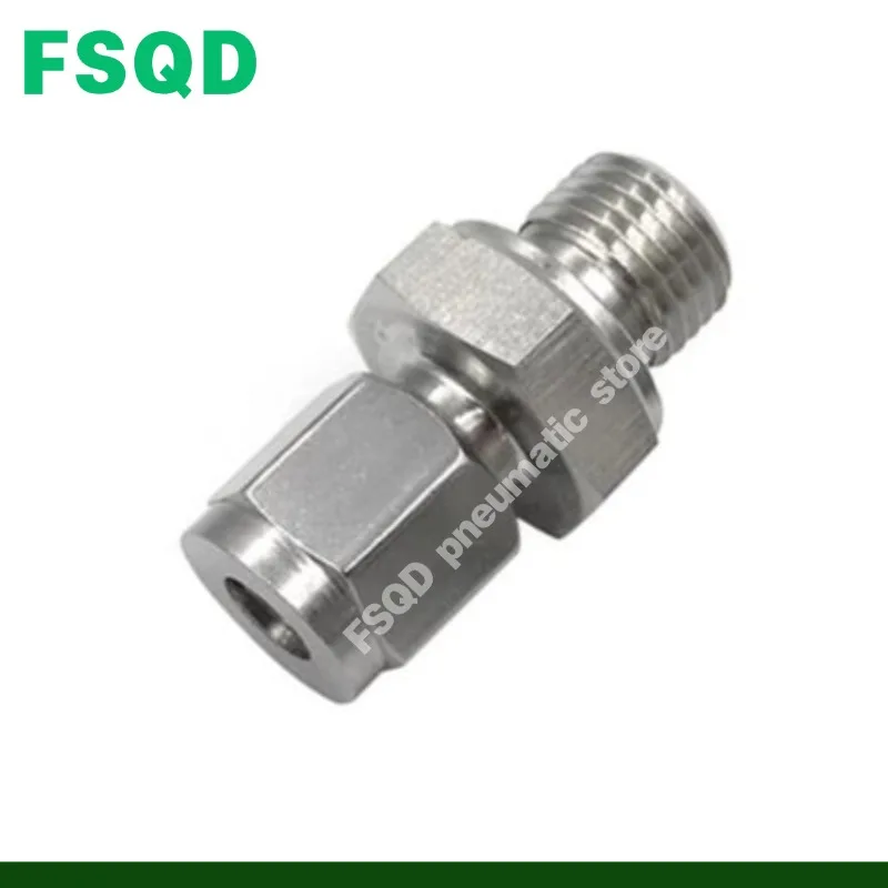 Quick Twist Straight Joint Pipe Fitting /20PCS /NPT 1/8 1/4 3/8 1/2 3/4 Ferrules Direct Terminal Connector 304 Stainless Steel