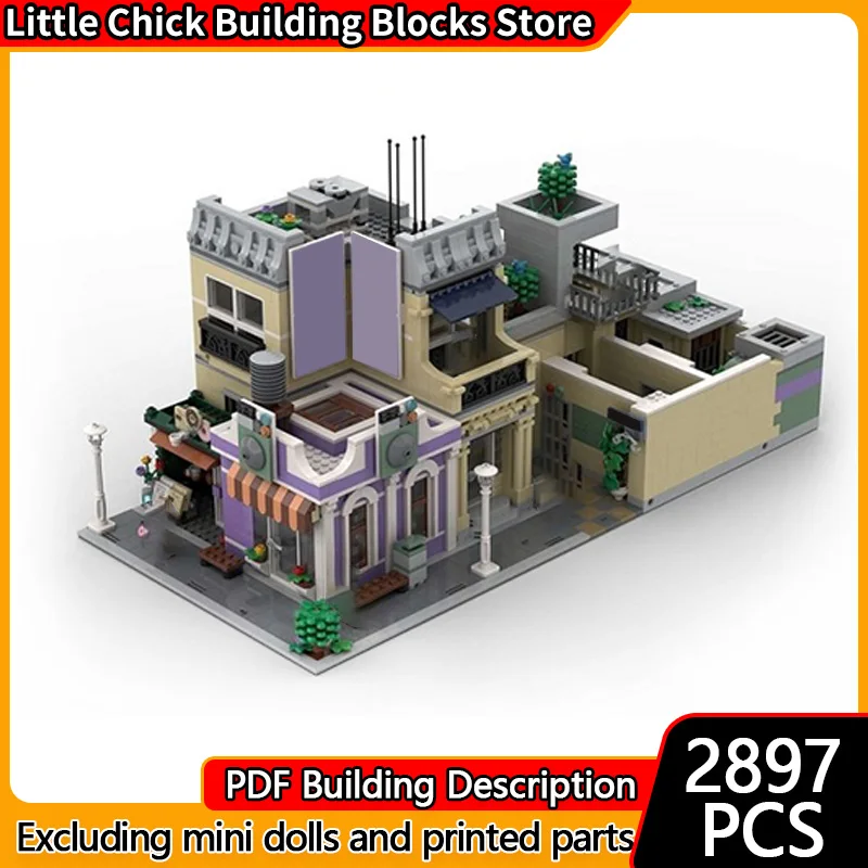 ity Street View Model MOC Building Bricks The Prison Architecture Modular Technology Children Holiday Gifts Assemble Toys Suit