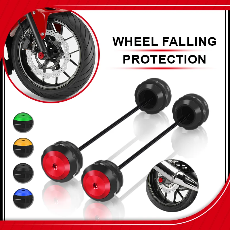 For GSR600 GSR750 GSXS750 GSXR750 1000 600 GSXS1000 GSXS1000F 1000S Moto Front & Rear Wheel Axle Fork Crash Slider Protector Pad