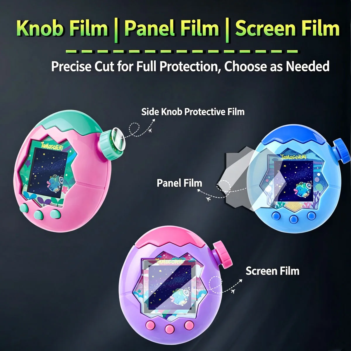 2PCS Screen Protector For Tamagotchi Paradise Electronic Pets Game Toy Accessories Watch HD Anti Scratch Protective Soft Film