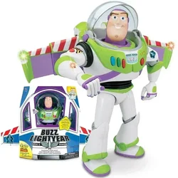 Disney 33CM Pixar Toy Story 4 Buzz Lightyear Talking Action Figures Cloth Body Model Doll Limited Collection Toys Gift