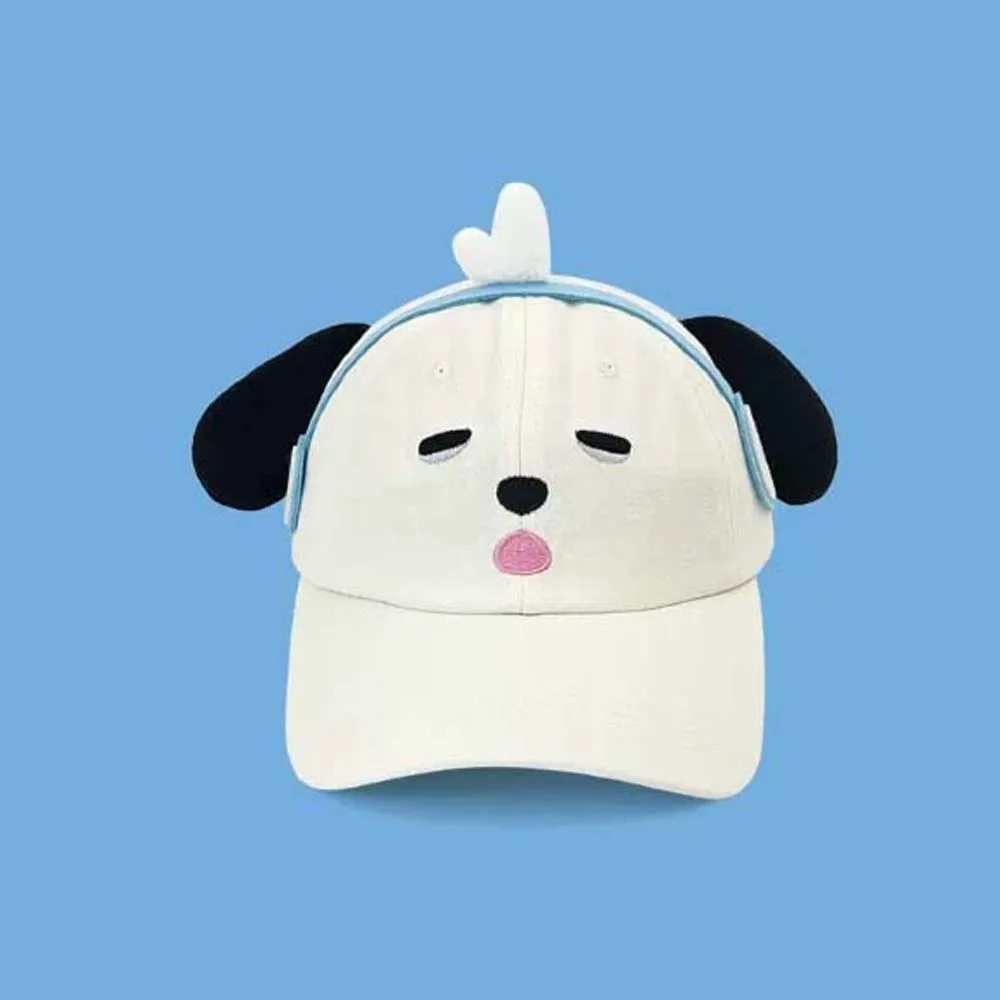 

Breathable Headset Dog Baseball Cap Sweet Embroidery Eyewear Puppy Cap Cotton Polyester Puppy Hat with Big Ears Versatile