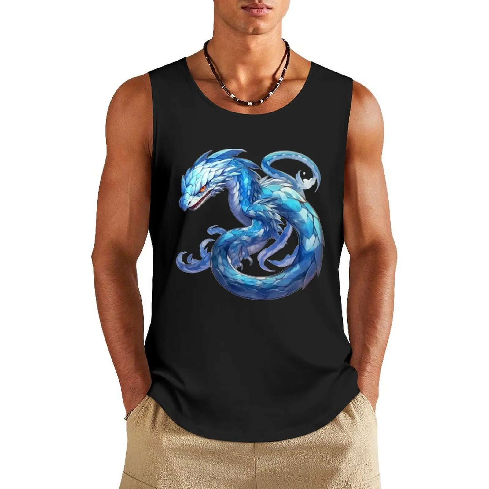 

Футболка Deep Sea Serpent Tank Top для мужчин, спортивные футболки для мужчин, майки для мужчин
