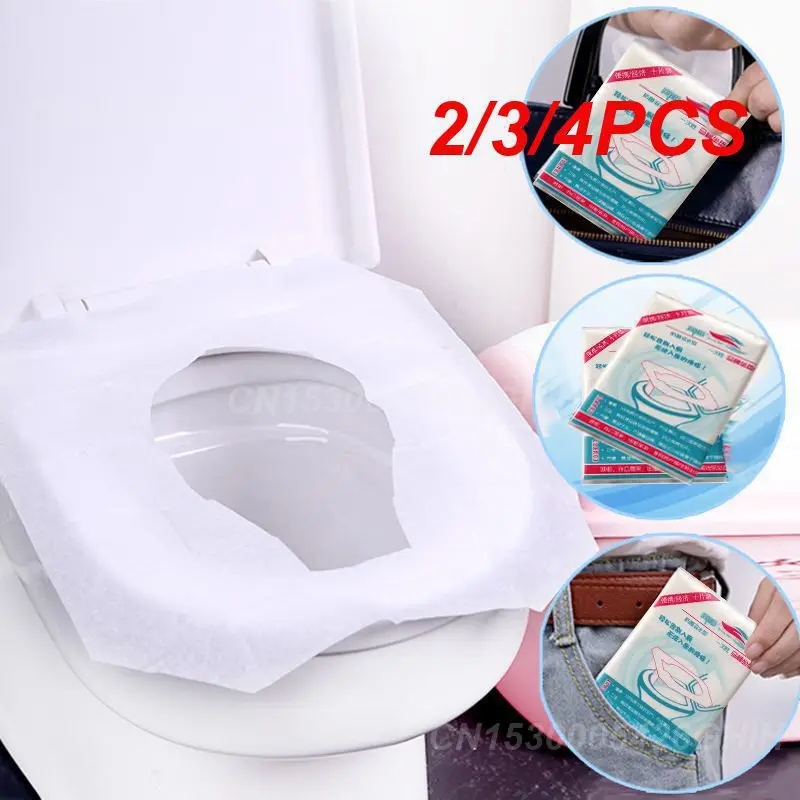 2/3/4PCS Bathroom Accessory 100% Waterproof Bathroom Travel Toilet Seat Cover Waterproof Toilet Seat Cover Safety Camping