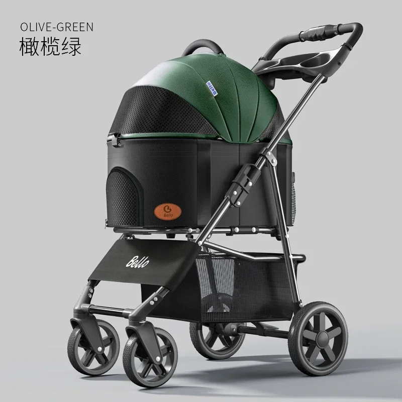 Cochecito Ligero para Perros al por Mayor de Fábrica/cochecito Para Perro/stroller Perros Restte, Cochecito Plegable y Desmontable para Mascotas