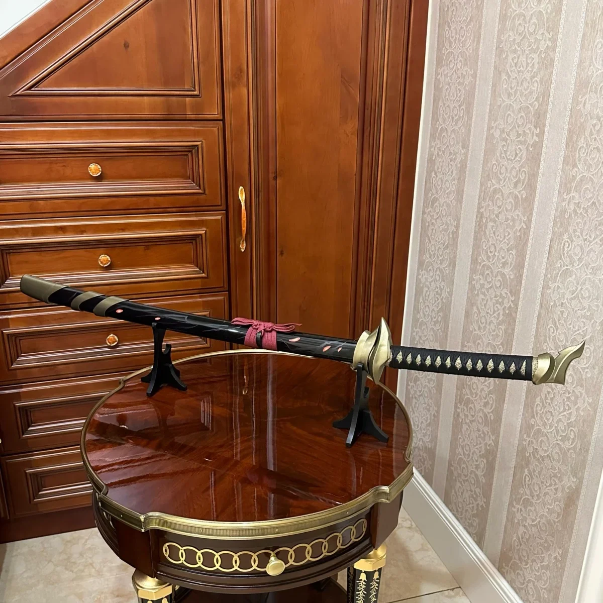 39,3-calowy miecz katana Yasuo z League of Legends, drewniany nóż ninja, oryginalny szabla, japońska katana, akcesoria do cosplay, rekwizyt, zabawka