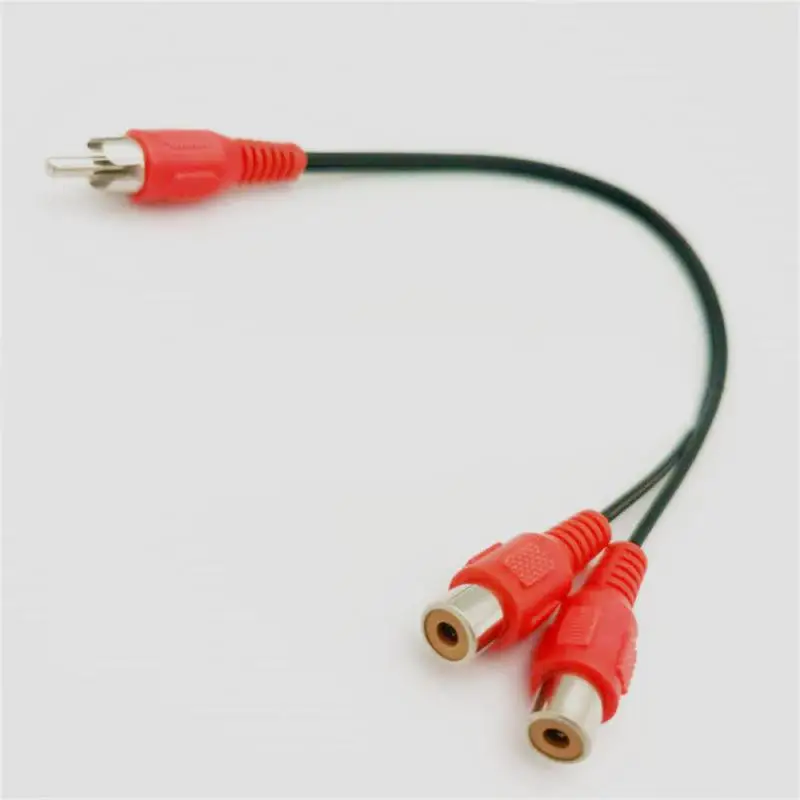 1pcs 0.25mRCA Male Head One-two Audio Cable RCA Male Head To 2RCA Female Seat Audio Adapter Cable