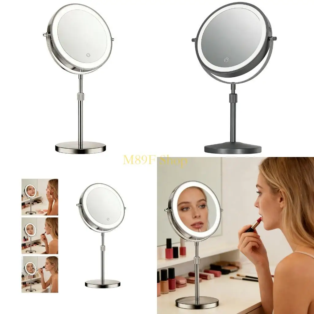M89F Beauties Mirror Including 3X Magnification Double Side LED Adjustable Stand