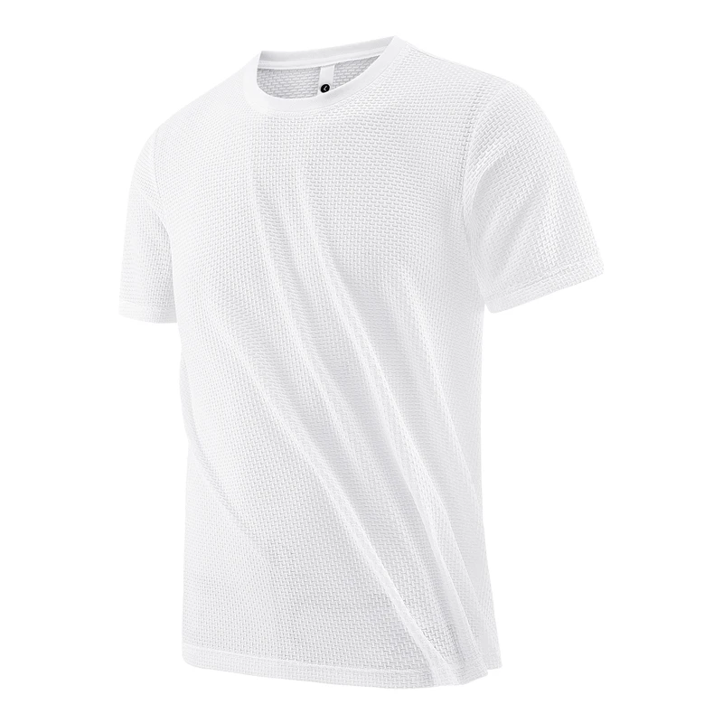 

Men'S GYM Quick Dry Mesh T-shirts Fashion For 2025 Summer Short Sleeves Black White Tshirt Top Tees Oversized S-3XL
