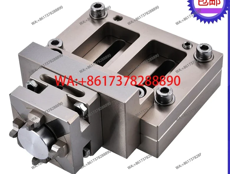 Special fixture for processing water inlet, submersible glue 3-way fine-tuning line cutting, chuck fixture v-seat line cutting