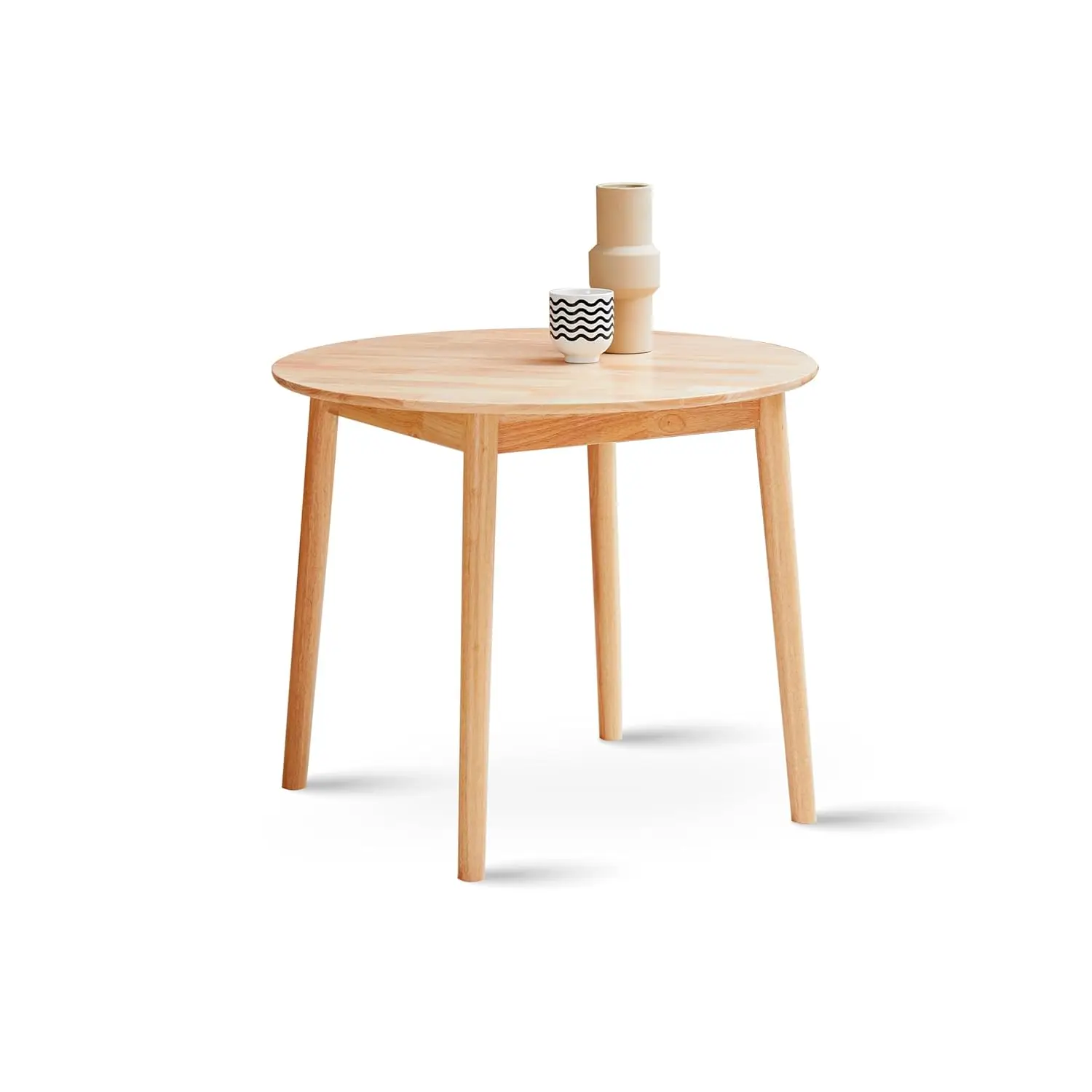 

Обеденный стол Aslan 35,4 дюйма, круглый, из дерева, в стиле Mid-Century Modern, из малайзийского дуба (натуральный дуб), на заказ