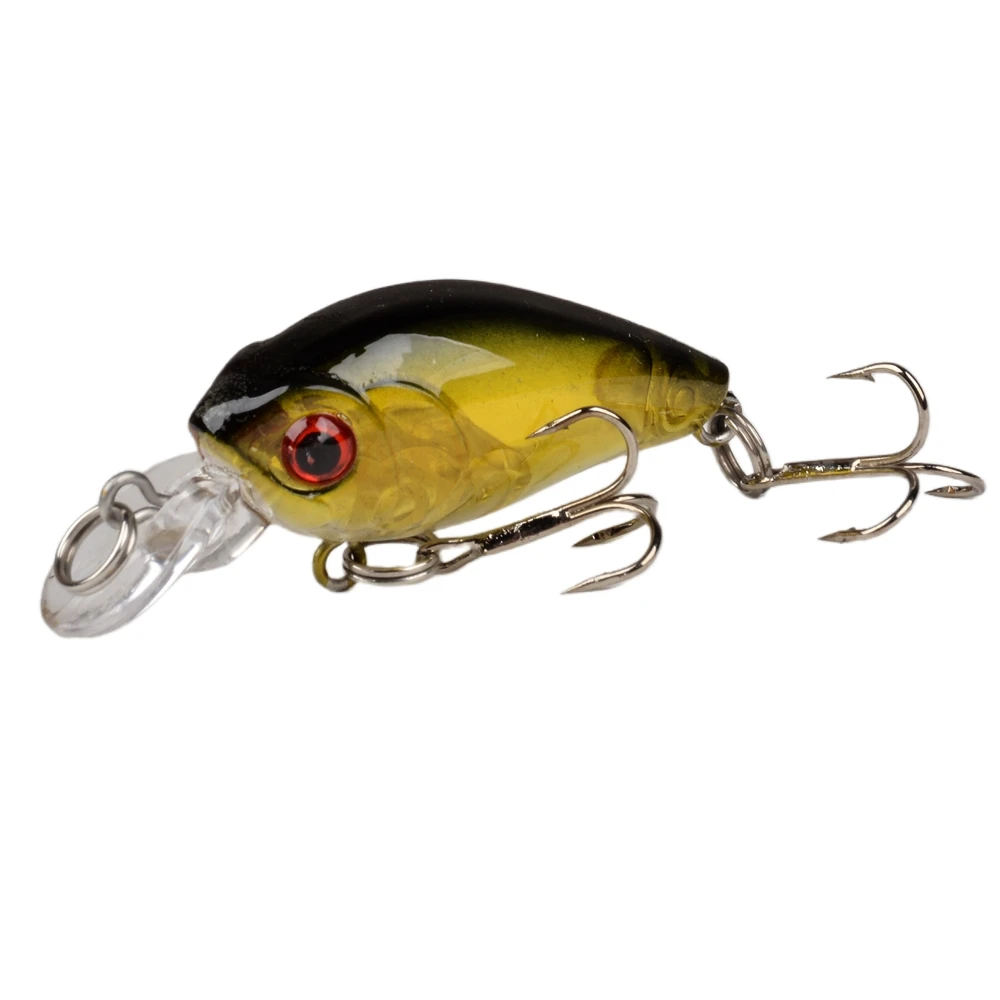 1Pcs 3.5g 4.5cm Top water Mini Bionic Crank Hard Bait Minnow Wobbler Fishing Lure Swimbait With Treble Hook For Trout Carp Bass