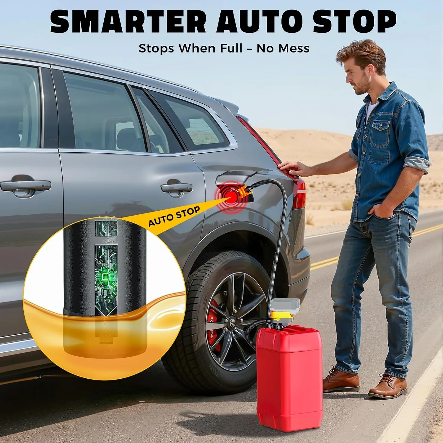 Portable Fuel Transfer Pump Compatible with DeWalt & Milwaukee,3.2 GPM High Flow Transfer Pump with 41