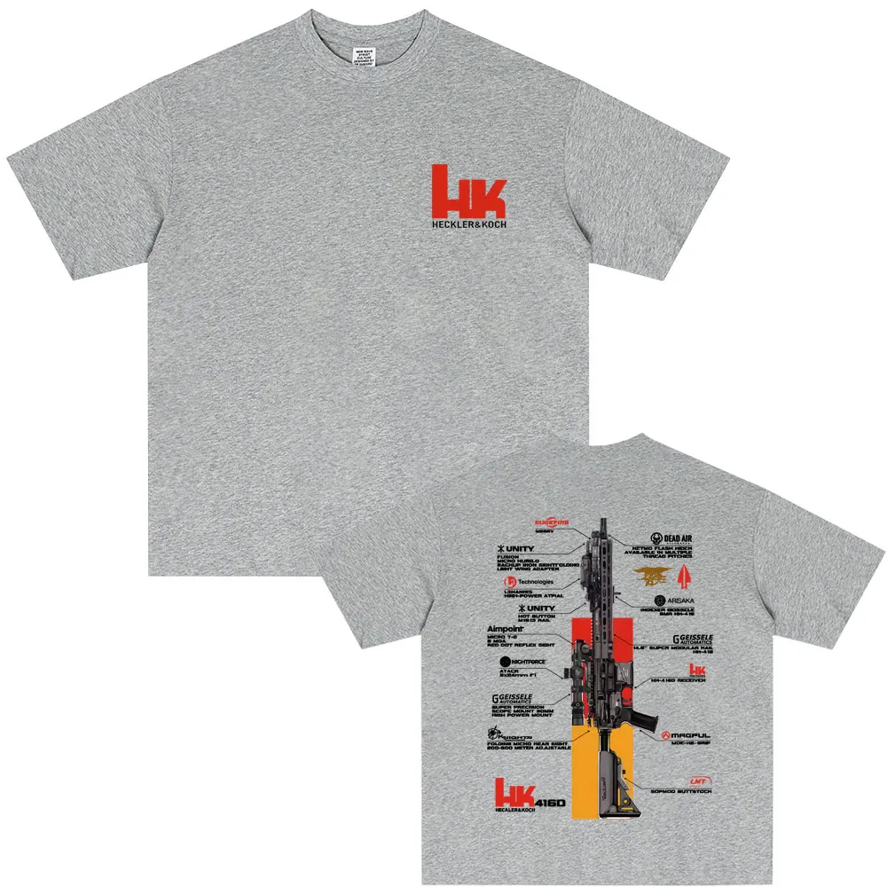Herren-T-Shirt mit Heckler & Koch HK416-Motiv, Baumwolle, schweißableitend, atmungsaktiv, hochwertiges Freizeit-T-Shirt für bequeme Bewegungsfreiheit. – Detail 4