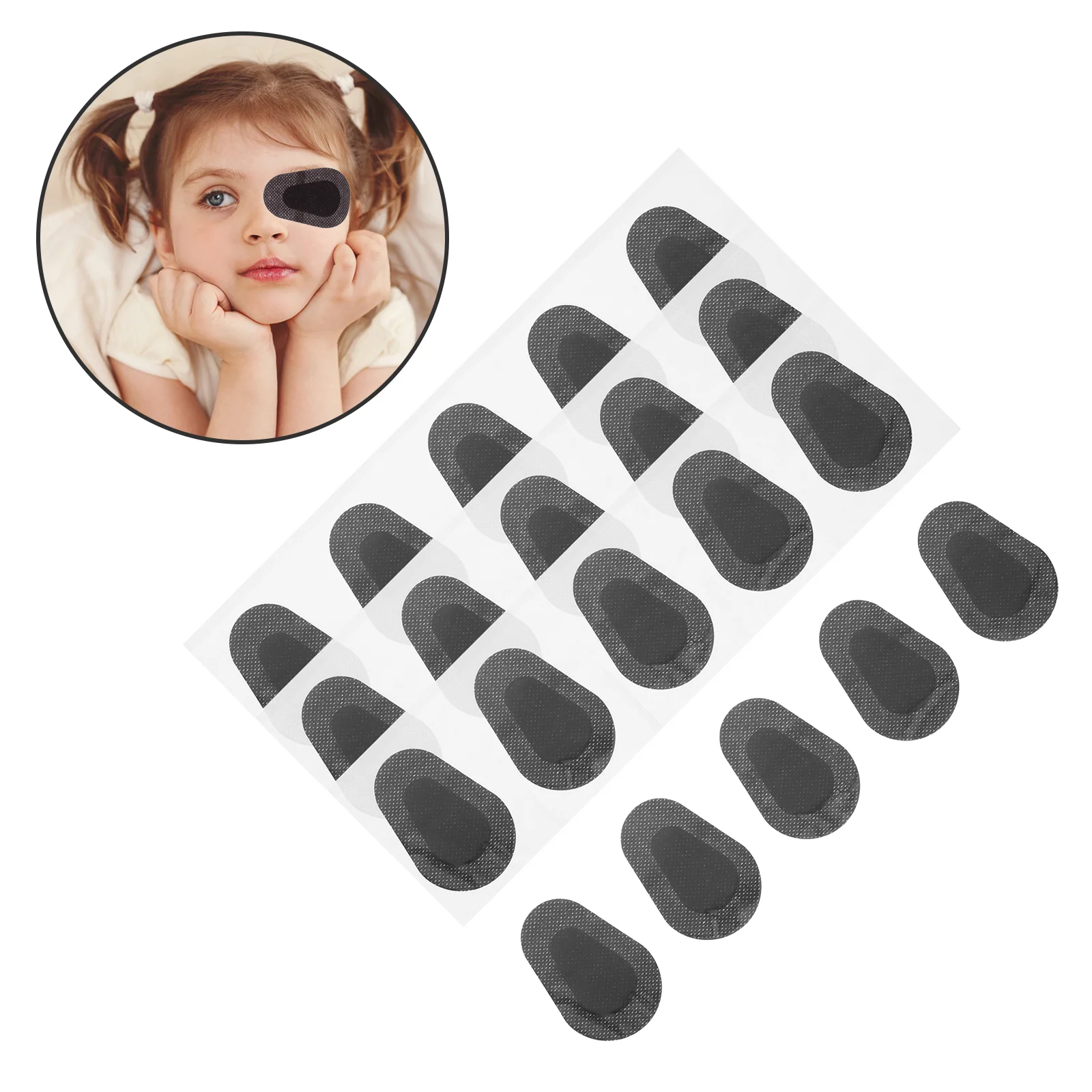 20 Pcs Amblyopia Strabismus Goggles Left Eye Patch Kids Blindfolds Patches Non-woven Fabric Child Toddler