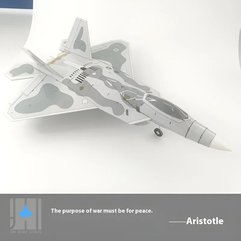 

Zhiyuan Weihang F22 Dual 30 Jet Engine Assembly Remote Control Desktop Model Fixed Wing Aircraft Realistic Toy Display Piece