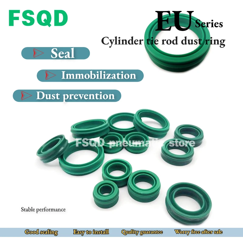 EU 12 16 20 25 32 40 50 63 FSQD Pneumatic Components Air Tool DNC/SI/SU Cylinder tie rod dust ring  EU Series