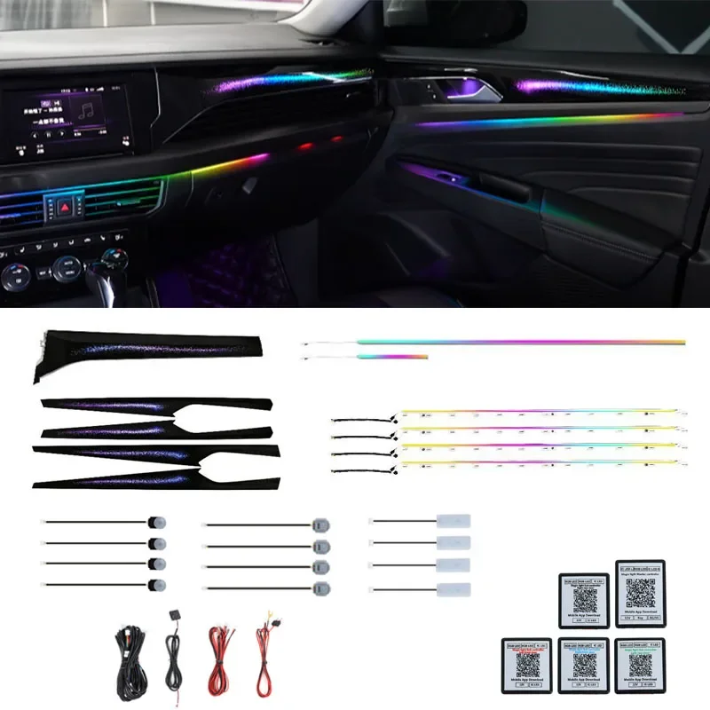 Premium Car Interior Ambient Lights for Volkswagen Passat B8 Ambient Light Dream Color Chasing Car Atmosphere Lamp!