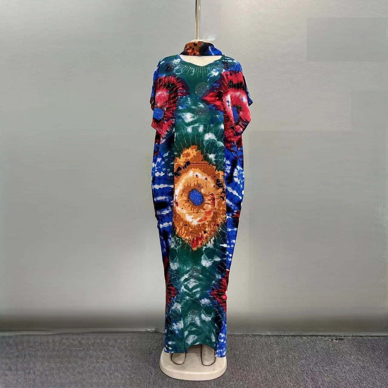 Новая мода, летнее повседневное свободное дышащее платье с большим принтом и африканским принтом, женское хлопковое платье