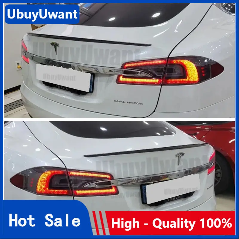 

Для Tesla Model S 2012-2023 высококачественный материал ABS, задняя дверь автомобиля, базовый цвет, задний спойлер, модель s, спойлер багажника автомобиля, сплиттер