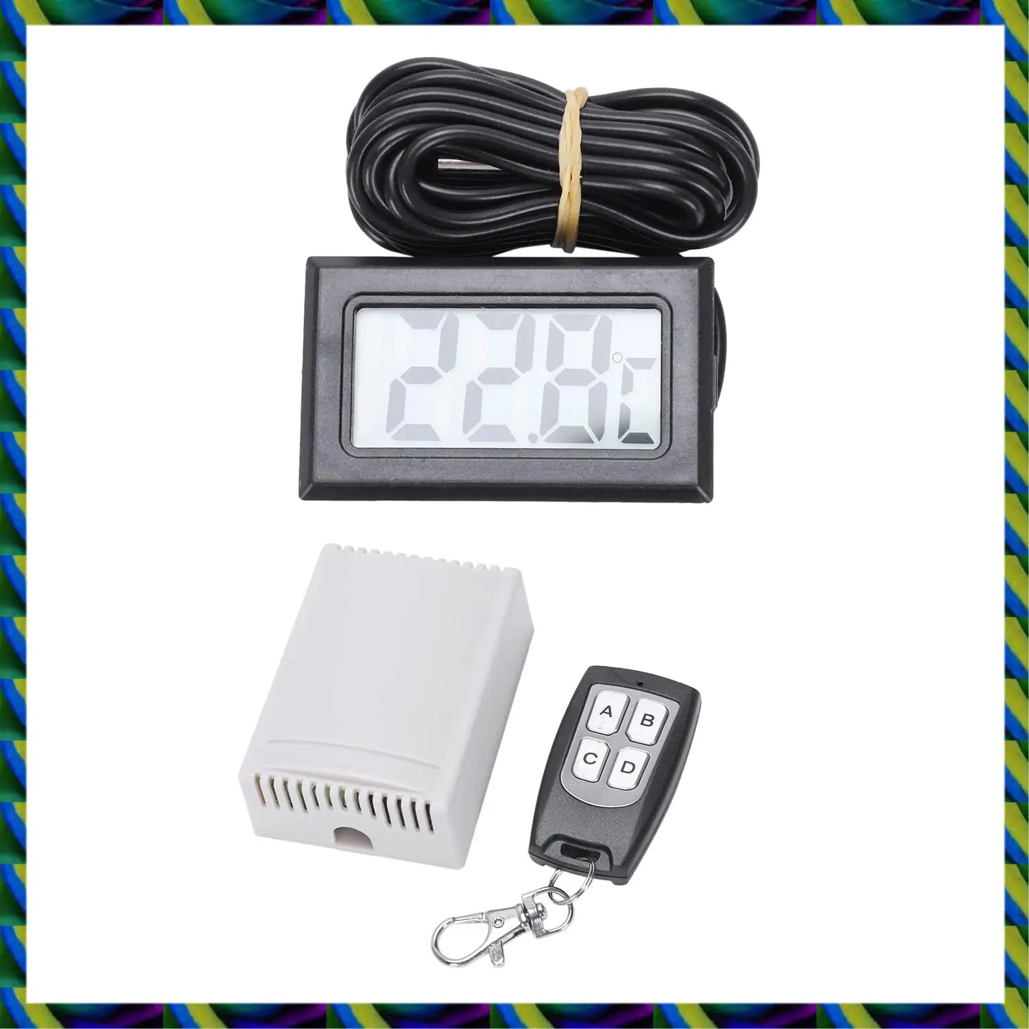 매일 3 Pcs 액세서리: 2 Pcs DC 12V 무선 원격 제어 스위치 송신기 + 수신기 및 1 Pcs 온도계 디지털 LCD