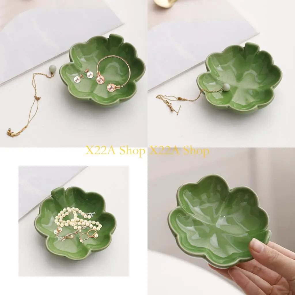 Unique Portable Ceramic Jewelry Box With Section for Earrings Rings