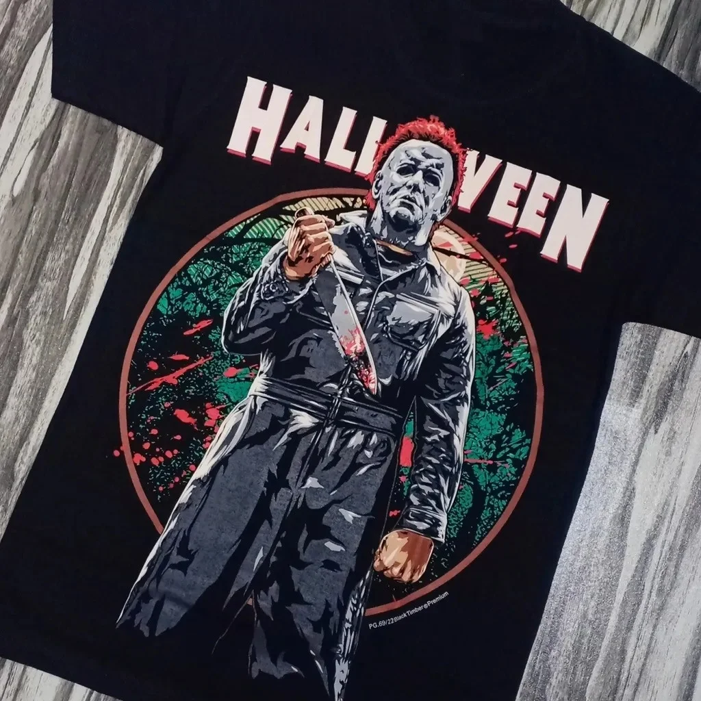Halloween Michael Myers Slasher Horror Movie Vintage Graphic T-Shirt Cotton Men Women Streetwear Tee