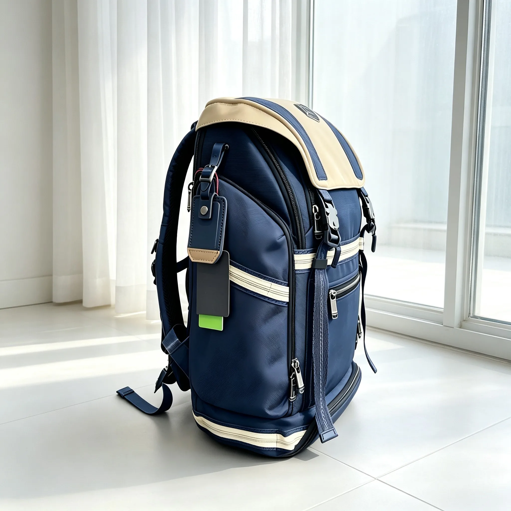 Men’s Business Casual Travel Backpack, Ballistic Nylon Stylish Large‑Capacity Daypack for Commute Trip