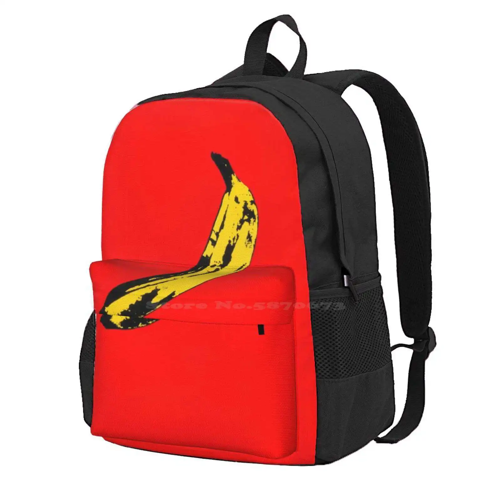 Big Yellow Banana - Red Hot Sale Schoolbag Backpack Fashion Bags Album Banane Musik Abdeckung U Bahn Nico Samtuntergrund Alte