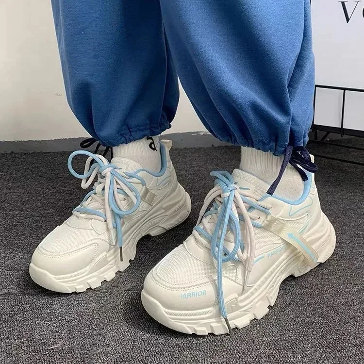 

2025 Women's New Summer Daddy Shoes Trend Versatile Thick Sole Mesh Breathable Casual Sports Shoes for Women sneakers