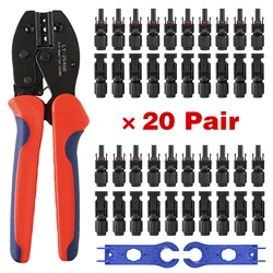 Free shipping 10/20/50 Pairs Solar Connector 1000V30A Solar Panel Branch  PV  Connectors Connect Tool Crimping pliers