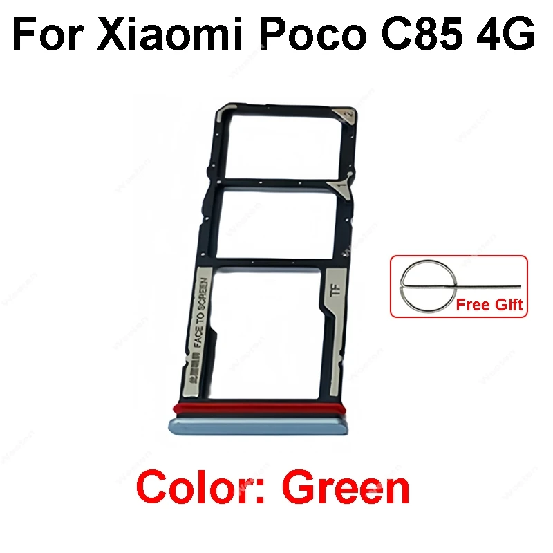 Sim Card Tray Socket Holder For Xiaomi Poco C71 C75 C85 4G Sim Reader Card Slot SIM Card Connector Adapter Flex Cable