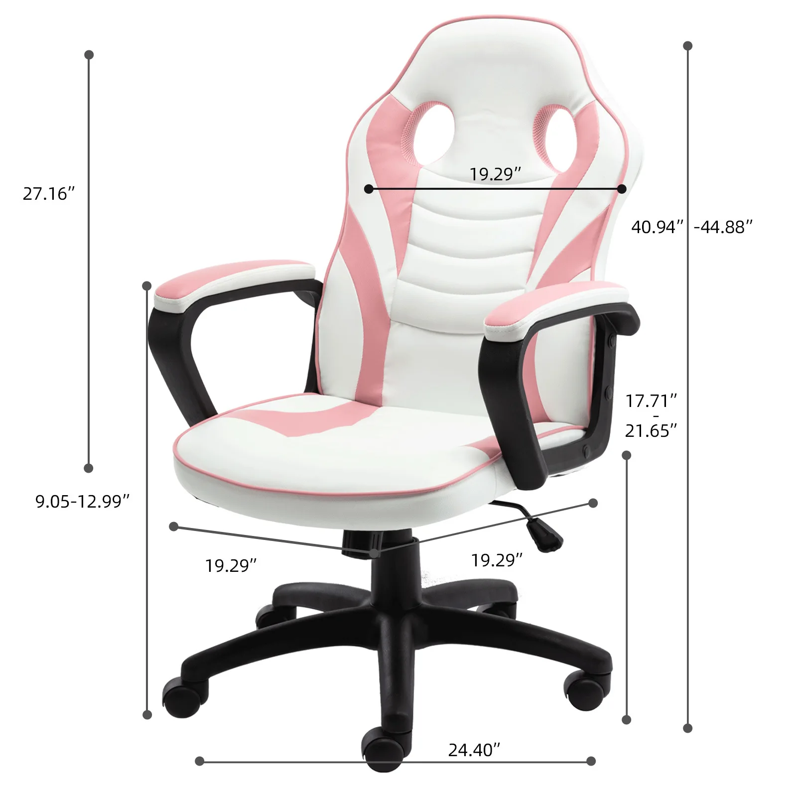 Gaming Chair Racing Style Office Swivel Computer Desk Chair Adjustable Ergonomic Conference Chair[US-W]