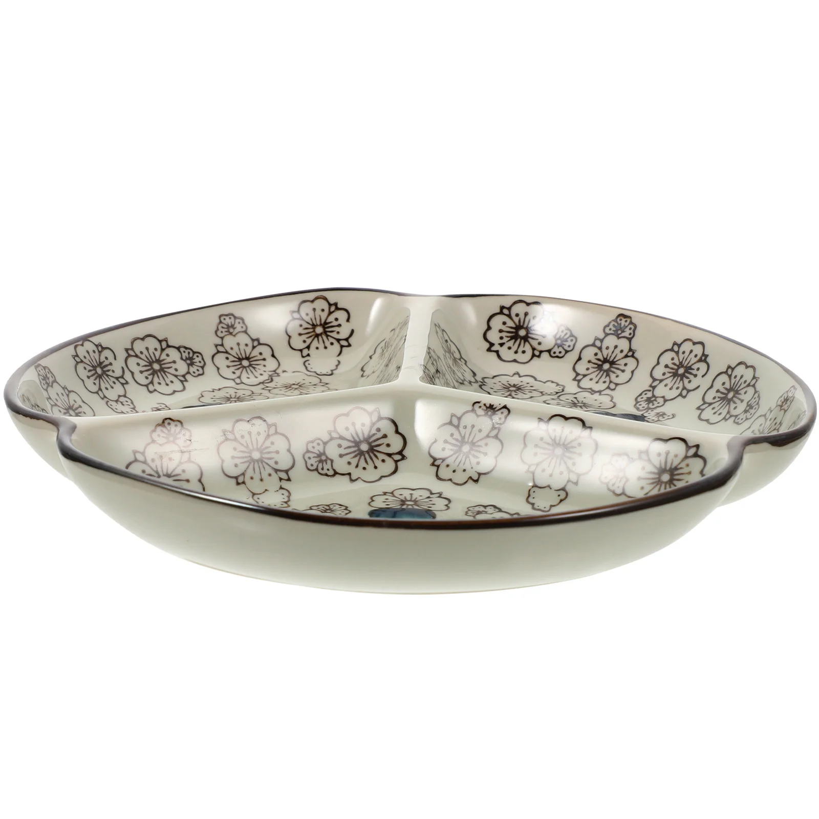 

Three Section Serving Plate Kitchen Dish with Dividers Sectioned Platter Dinner Plates for Adults Divided Platters
