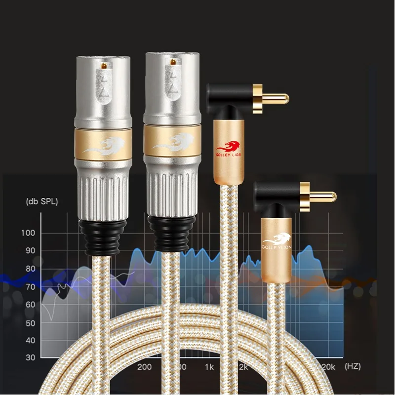 Hifi Audio Cable Dual RCA to 2 XLR 3-Pin Male for Amplifier Mixer Speaker Microphone XLR to RCA OFC Shielded Cords 1m 2m 3m 5m