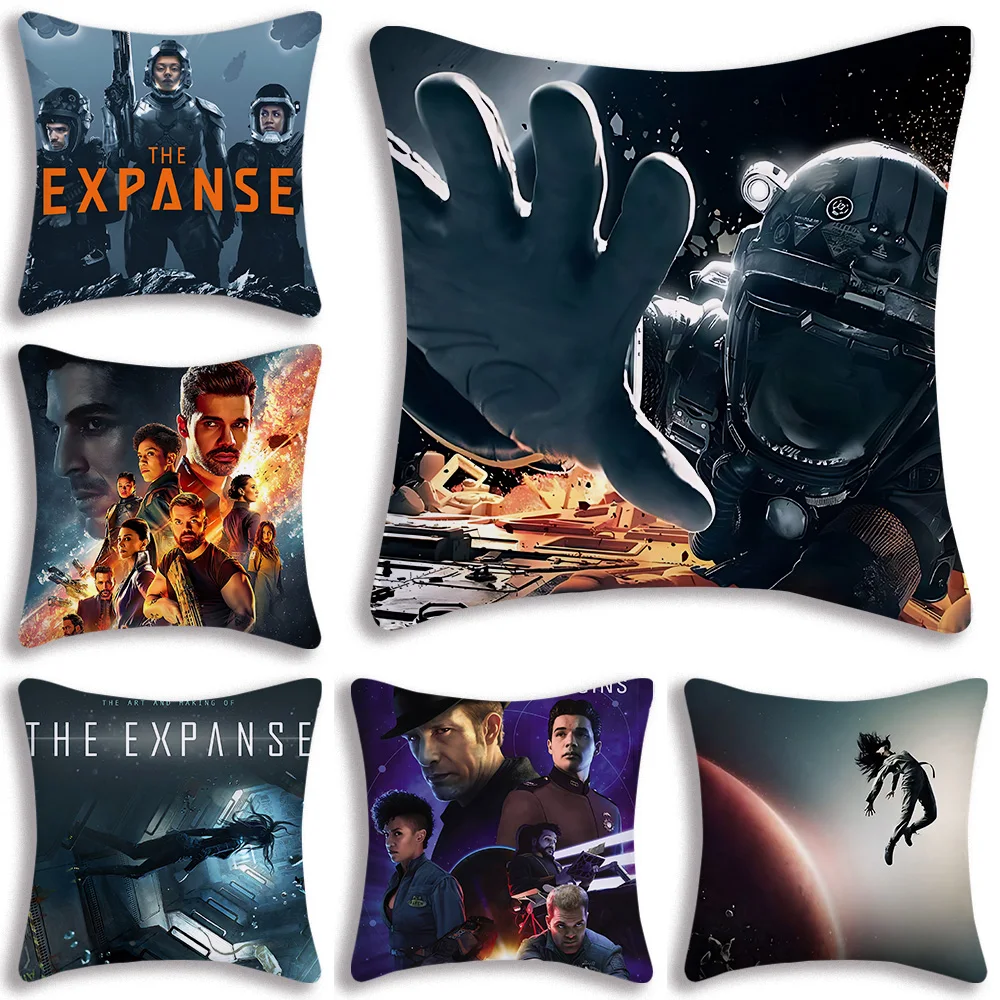 Movie The E-Expanse Pillow Covers Cartoon Sofa Decorative Home Double-sided Printing Short Plush Cute Cushion Cover