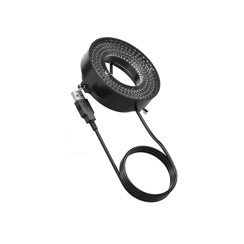 Lampu Iluminator Lampu Cincin LED Mikroskop L144 L72 Mekanik untuk Kamera Mikroskop Industri Kaca Pembesar Sumber Cahaya Lingkaran