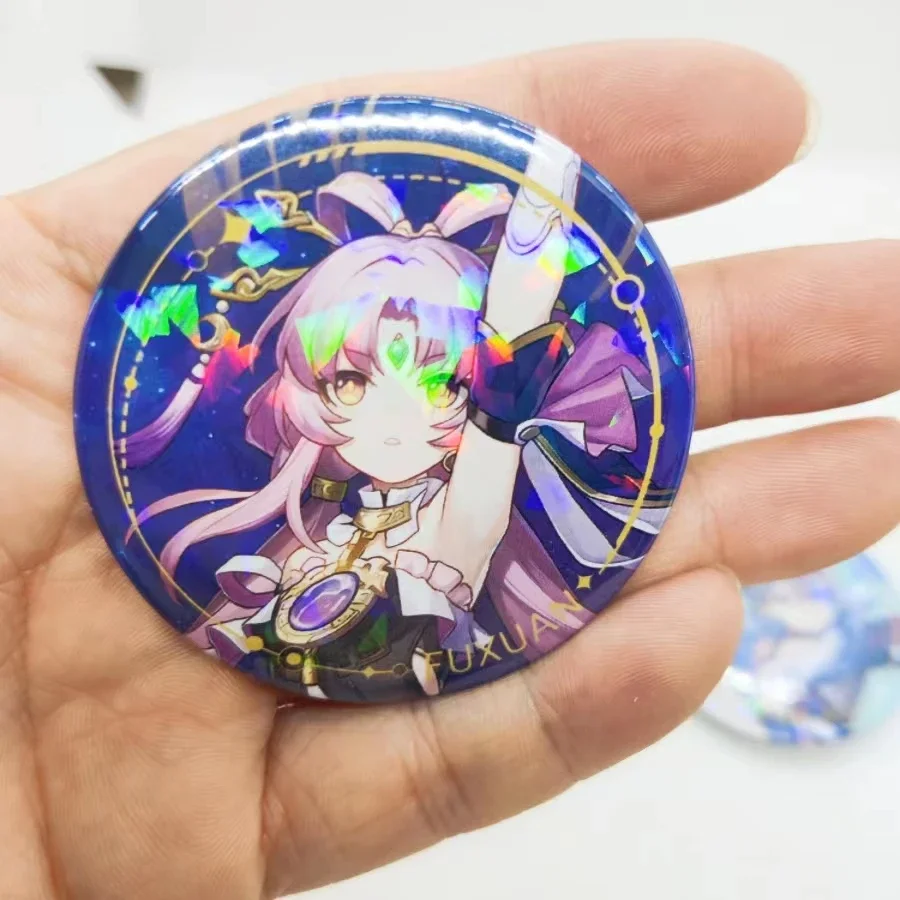 Game Honkai Star Rail Brooch Pins Anime Badge Cosplay DR Ratio Argenti Acheron Himeko Accessories Aventurine Decoration Gifts