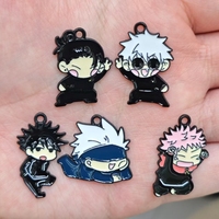 Mix 10Pcs/lot Kawaii Cartoon Figure Enamel Charms Pendant for DIY Earrings Jewelry Make Bracelet Keychain Handmade Accessory