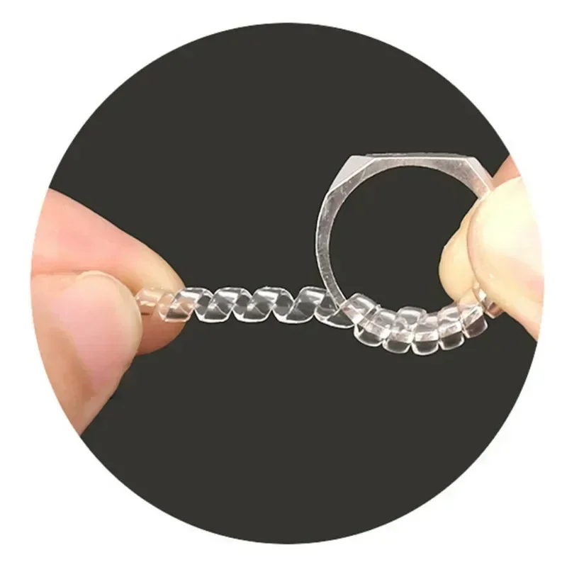 

Clear Spring Ring Size Reducer,Invisible Ring Guard for Loose Rings