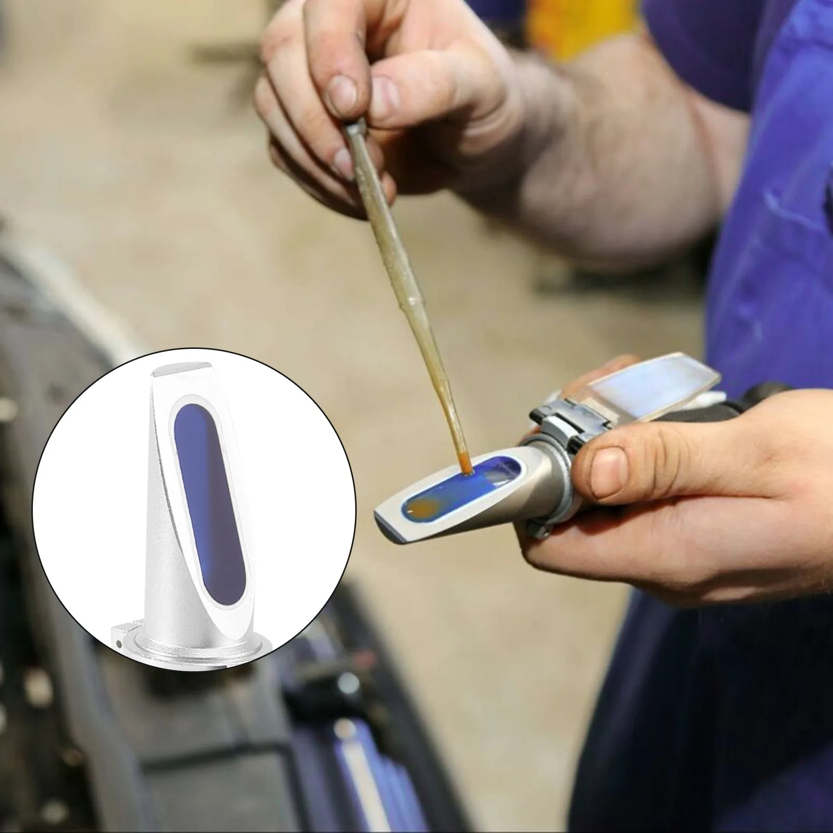 

ABMO Refractometer for automotive antifreeze tester antifreeze water battery wiping washing 503ATC Refractometer