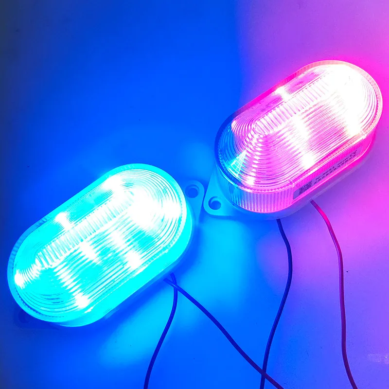 

Dual Color Red Blue LED Strobe Signal Warning Light N-3051 Indicator Lamp Small Flashing Light for Security Alarm 12V 24V 220V