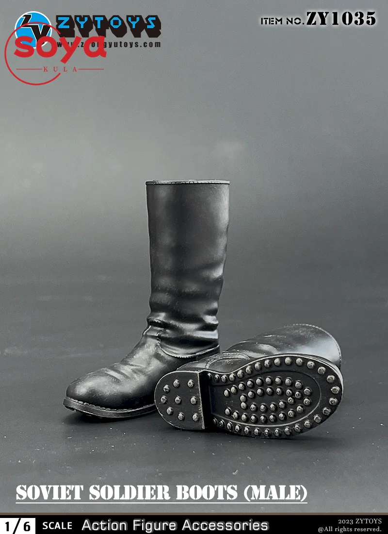 ZYTOYS ZY1035 ZY1036 1/6 Sovjet-soldaat Laarzen Mannelijke Vrouwelijke Effen Schoenen Model fit 12 Inch Soldaat Action Figure Body