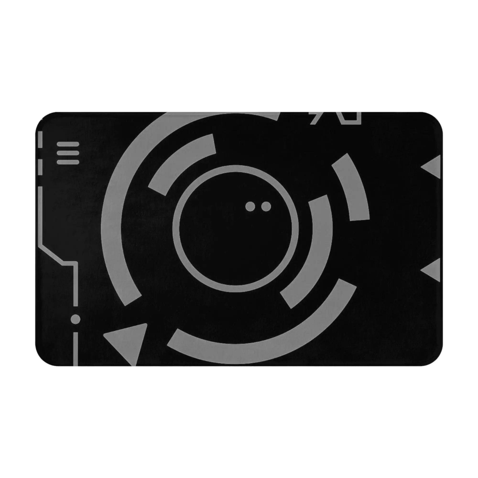 Black Circuit Board Tech Cyber Pattern Anti-Slip Doormat Bath Mat  Indoor ModernDecor