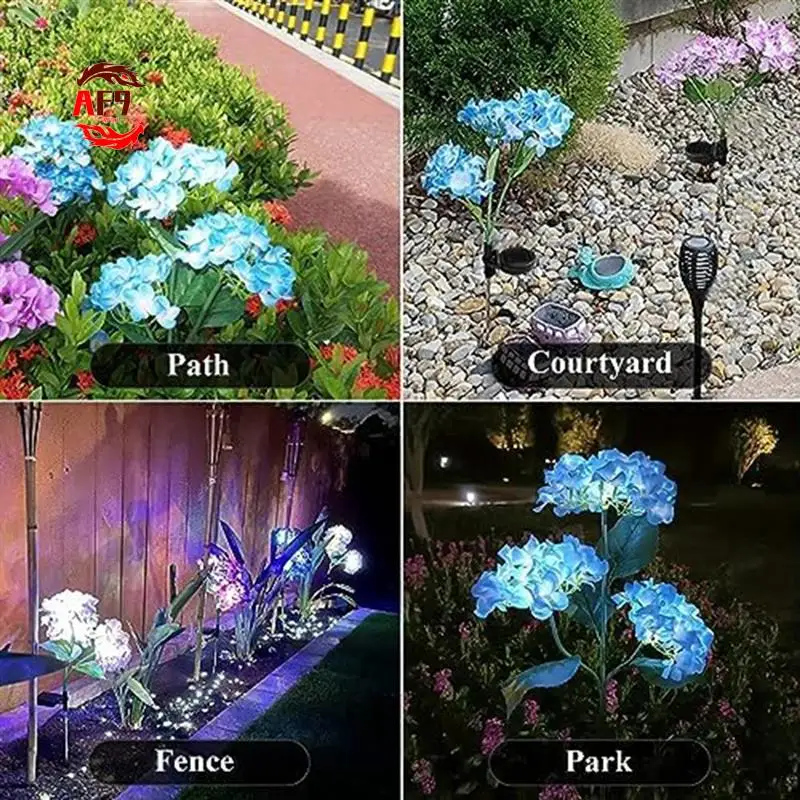 

AF90-2Pcs Garden Lights Solar Garden Road Light LED Outdoor Courtyard Decoration Flower Style Courtyard Light Easy To Use (Purpl