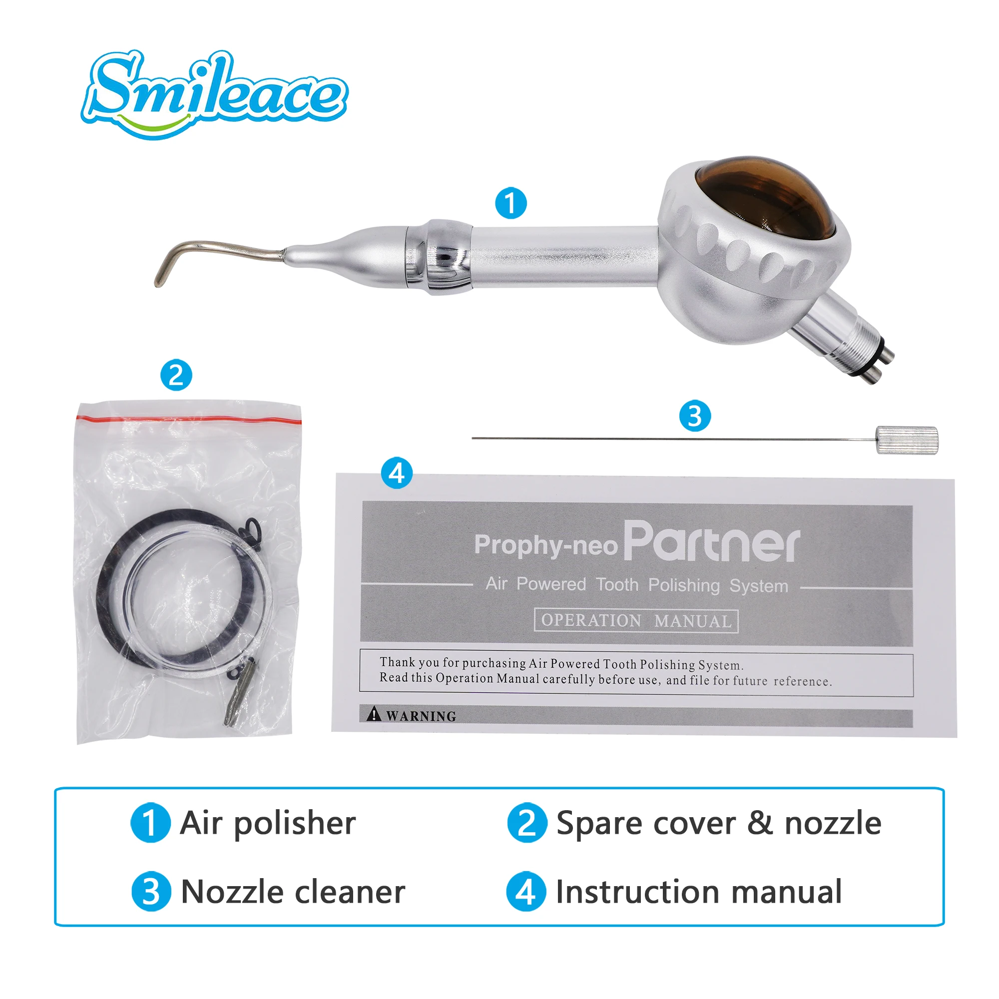 Dental Sandblasting Gun Air Powered Tooth Polishing System Anti-Resorption Prophy-Mate Sterilized Dentistry Tools