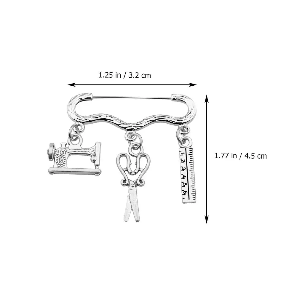 Boutonniere Sewing Machine Brooch Clothing Designer Gift Rhinestones Tailor Breastpin Quilt